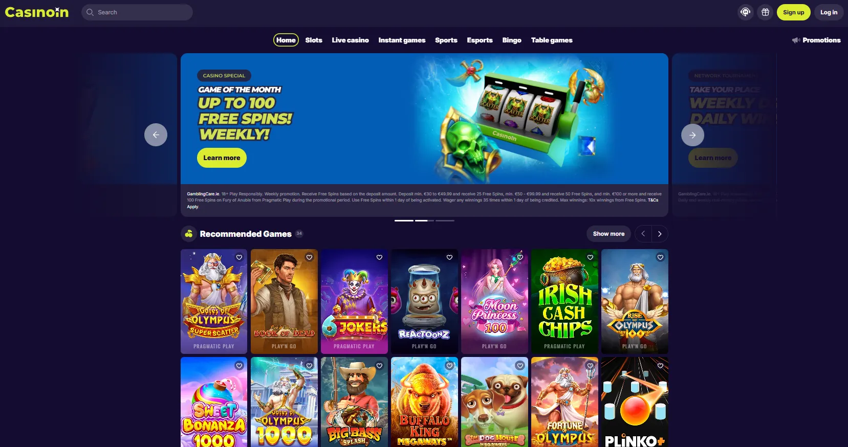 Casinoin deposit bonus code για δυναμικό ξεκίνημα