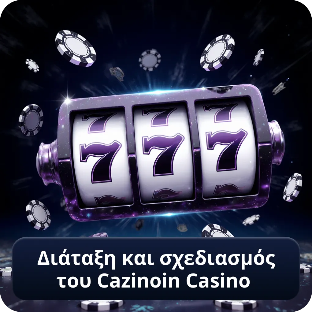 Διάταξη και σχεδιασμός του Cazinoin Casino στην αρχική σελίδα Διάταξη και σχεδιασμός του Cazinoin Casino